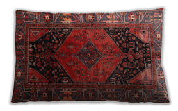 Traditional Classic Rectangular Chestnut Brown Lumbar Throw Pillow, 13 inch by 19 inch, lbtr1859