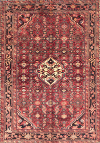 Machine Washable Traditional Sunrise Orange Rug, wshtr185