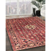 Traditional Sunrise Orange Persian Rug in Family Room, tr185