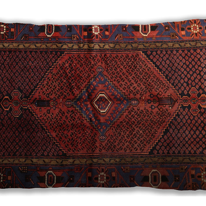 Traditional Classic Rectangular Brown Red Lumbar Throw Pillow, 13 inch by 19 inch, lbtr1861