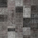 Square Traditional Gray Patchwork Rug, tr1862