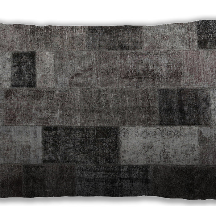 Traditional Classic Rectangular Gray Lumbar Throw Pillow, 13 inch by 19 inch, lbtr1862