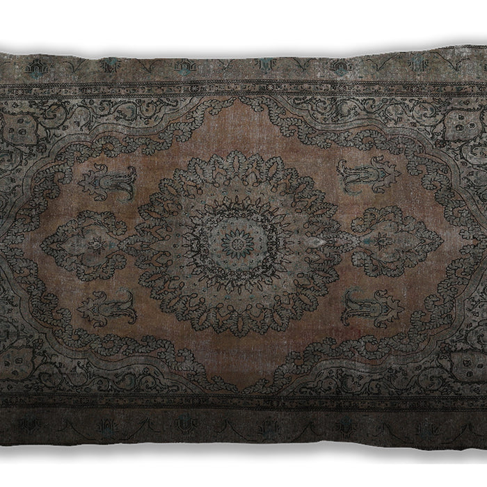 Traditional Classic Rectangular Mocha Brown Lumbar Throw Pillow, 13 inch by 19 inch, lbtr1863