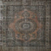 Square Traditional Mocha Brown Persian Rug, tr1863