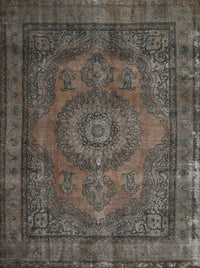 Machine Washable Traditional Mocha Brown Rug, wshtr1863