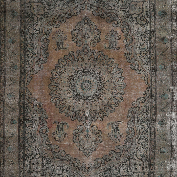 Machine Washable Traditional Mocha Brown Rug, wshtr1863