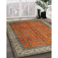 Traditional Dark Almond Brown Persian Rug, tr1864
