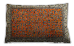 Traditional Classic Rectangular Dark Almond Brown Lumbar Throw Pillow, 13 inch by 19 inch, lbtr1864