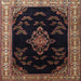 Round Machine Washable Traditional Chocolate Brown Rug, wshtr1865