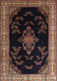 Machine Washable Traditional Chocolate Brown Rug, wshtr1865