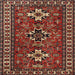 Square Traditional Cranberry Red Persian Rug, tr1869