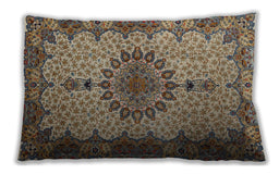 Traditional Classic Rectangular Sepia Brown Lumbar Throw Pillow, 13 inch by 19 inch, lbtr1870