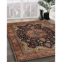 Traditional Red Persian Rug in Family Room, tr1871