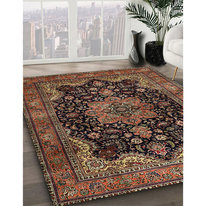 Traditional Red Persian Rug in Family Room, tr1871