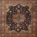 Square Traditional Red Persian Rug, tr1871