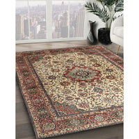 Traditional Brownish Green Persian Rug, tr1873