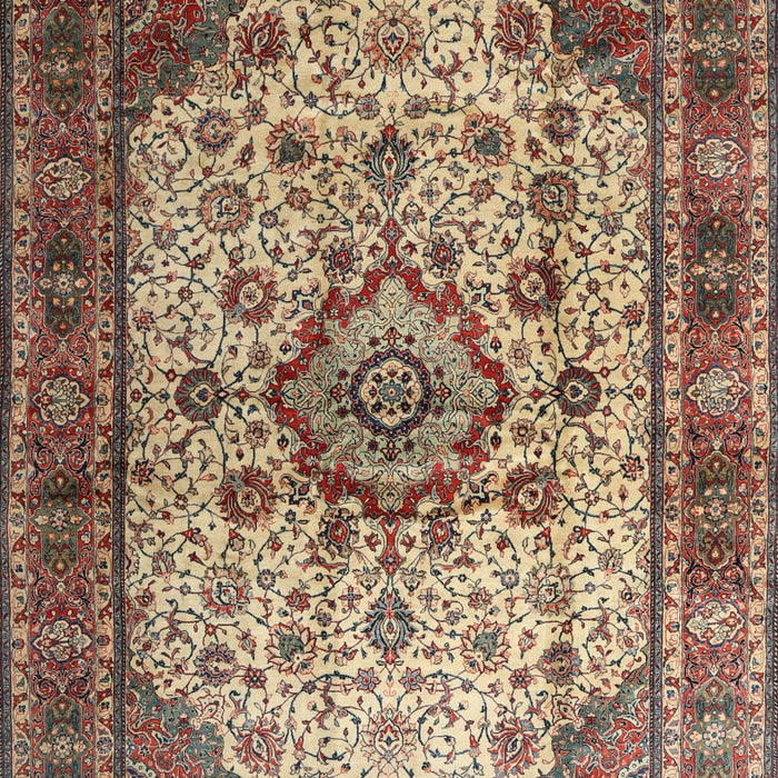 Traditional Brownish Green Persian Rug, tr1873