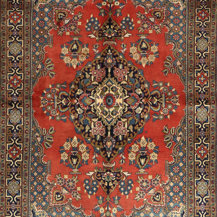 Traditional Saffron Red Persian Rug, tr1876