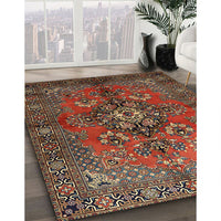 Traditional Saffron Red Persian Rug, tr1876