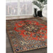 Machine Washable Traditional Saffron Red Rug in a Family Room, wshtr1876