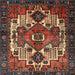 Square Traditional Dark Almond Brown Persian Rug, tr1878