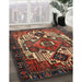 Traditional Dark Almond Brown Persian Rug in Family Room, tr1878