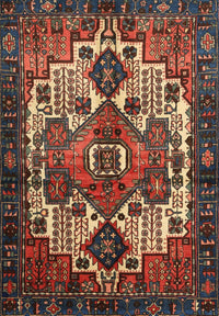 Machine Washable Traditional Dark Almond Brown Rug, wshtr1878