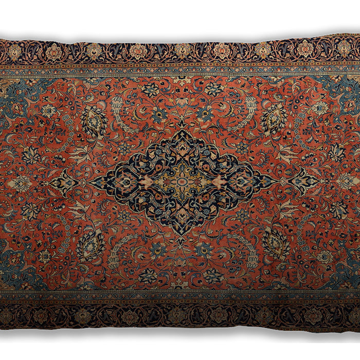 Traditional Classic Rectangular Dark Almond Brown Lumbar Throw Pillow, 13 inch by 19 inch, lbtr1879