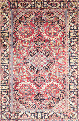 Machine Washable Traditional Cherry Red Rug, wshtr187