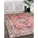 Machine Washable Traditional Cherry Red Rug in a Family Room, wshtr187