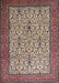 Machine Washable Traditional Light French Beige Brown Rug, wshtr1880