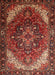 Machine Washable Traditional Rust Pink Rug, wshtr1881