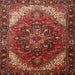 Square Traditional Rust Pink Persian Rug, tr1881