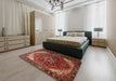 Machine Washable Traditional Rust Pink Rug in a Bedroom, wshtr1881