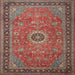Square Traditional Fire Brick Red Persian Rug, tr1884