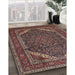 Machine Washable Traditional Dark Almond Brown Rug in a Family Room, wshtr1885