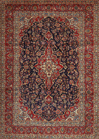 Machine Washable Traditional Dark Almond Brown Rug, wshtr1886