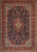 Machine Washable Traditional Dark Almond Brown Rug, wshtr1886