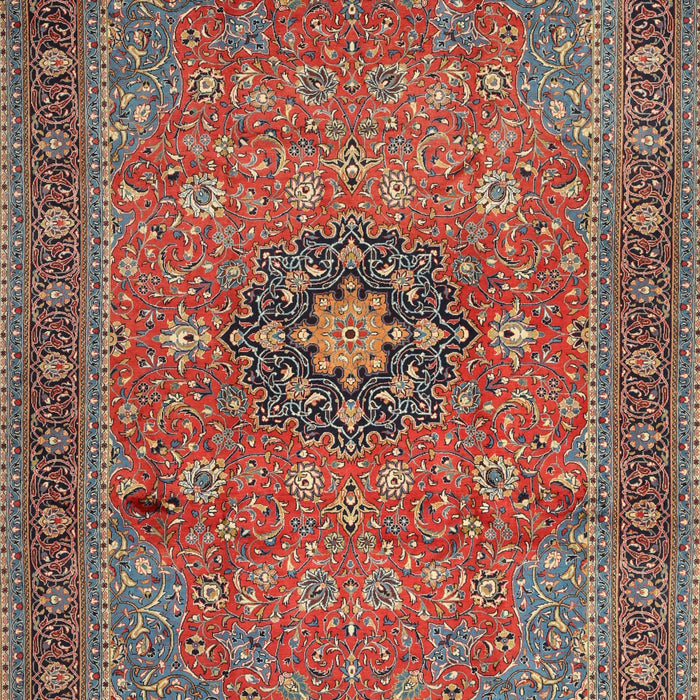 Machine Washable Traditional Saffron Red Rug, wshtr1887