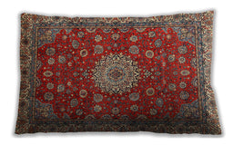 Traditional Classic Rectangular Brown Lumbar Throw Pillow, 13 inch by 19 inch, lbtr1888