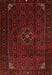 Machine Washable Traditional Crimson Red Rug, wshtr1889