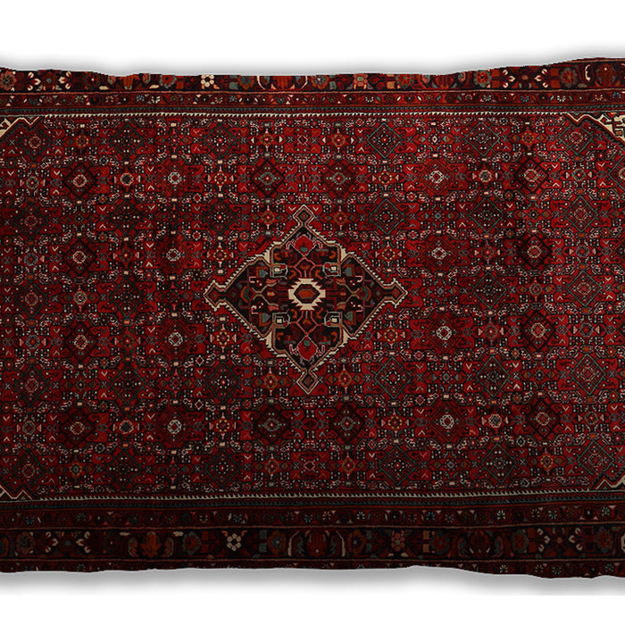 Traditional Classic Rectangular Crimson Red Lumbar Throw Pillow, 13 inch by 19 inch, lbtr1889