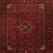 Round Machine Washable Traditional Crimson Red Rug, wshtr1889