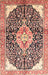 Machine Washable Traditional Brown Red Rug, wshtr188