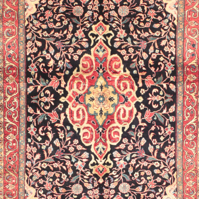 Traditional Brown Red Medallion Rug, tr188