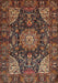 Traditional Orange Brown Medallion Rug, tr1891