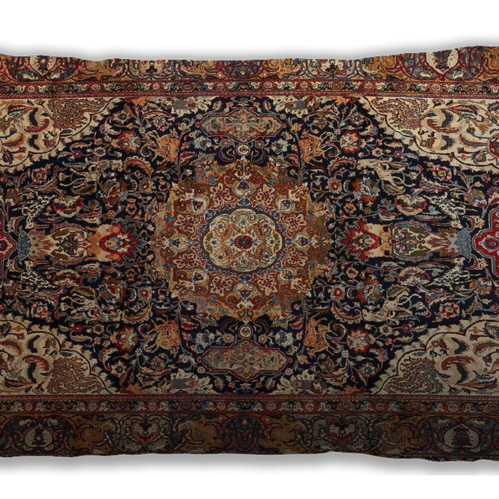 Traditional Classic Rectangular Orange Brown Lumbar Throw Pillow, 13 inch by 19 inch, lbtr1891