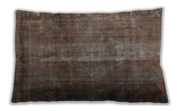 Traditional Classic Rectangular Dark Almond Brown Lumbar Throw Pillow, 13 inch by 19 inch, lbtr1892