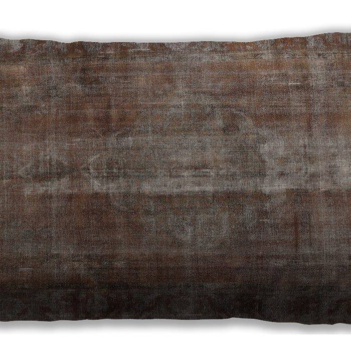 Traditional Classic Rectangular Dark Almond Brown Lumbar Throw Pillow, 13 inch by 19 inch, lbtr1892