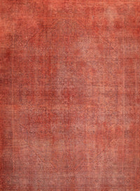 Machine Washable Traditional Neon Red Rug, wshtr1893